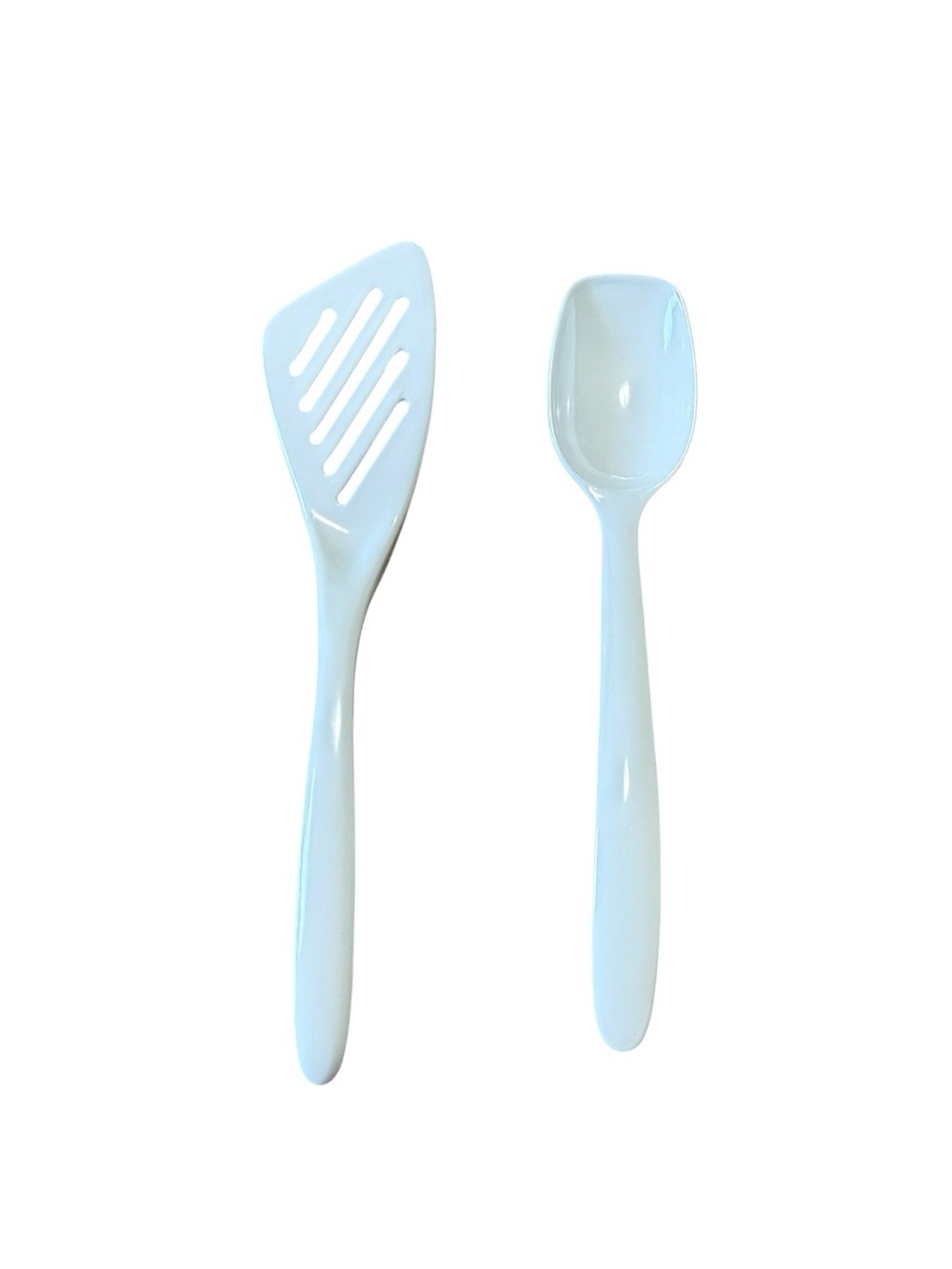 2pc VTG Hutzler 561/517 Small White Melamine 8" Slotted Spatula Turner Flipper